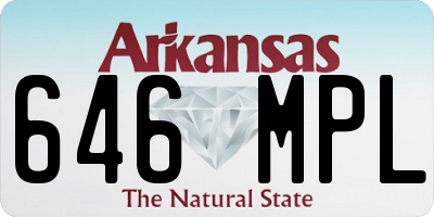 AR license plate 646MPL