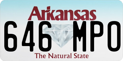 AR license plate 646MPO