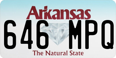 AR license plate 646MPQ