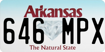 AR license plate 646MPX