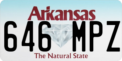 AR license plate 646MPZ