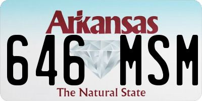 AR license plate 646MSM
