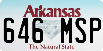AR license plate 646MSP