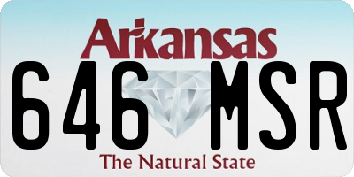 AR license plate 646MSR
