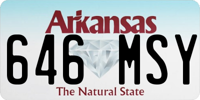 AR license plate 646MSY