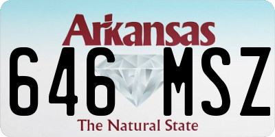 AR license plate 646MSZ