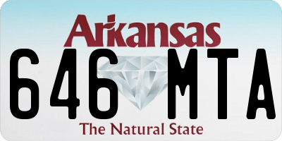 AR license plate 646MTA