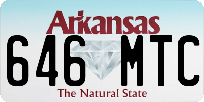 AR license plate 646MTC