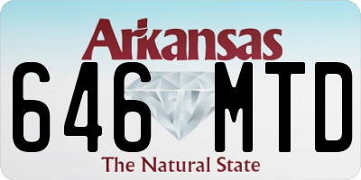 AR license plate 646MTD