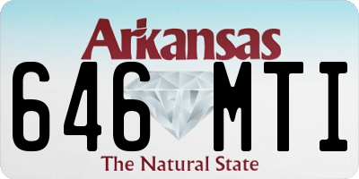 AR license plate 646MTI