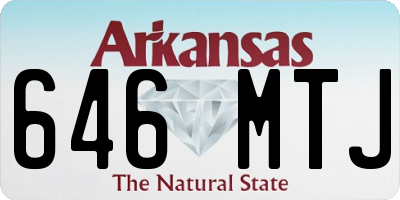 AR license plate 646MTJ