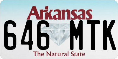 AR license plate 646MTK