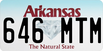 AR license plate 646MTM