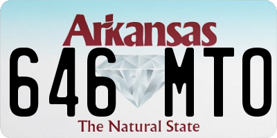 AR license plate 646MTO
