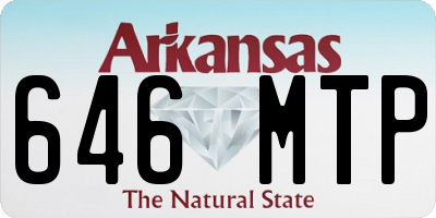 AR license plate 646MTP