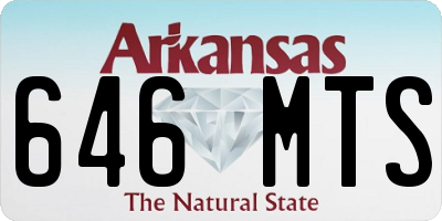 AR license plate 646MTS
