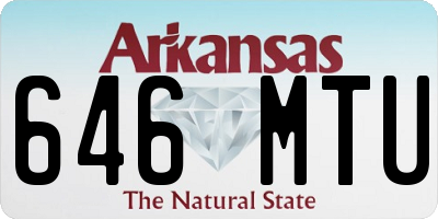 AR license plate 646MTU