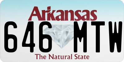 AR license plate 646MTW
