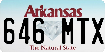AR license plate 646MTX