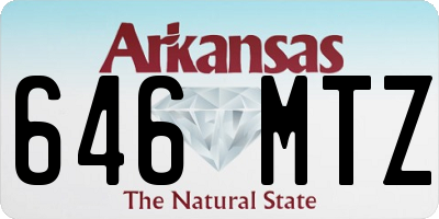 AR license plate 646MTZ
