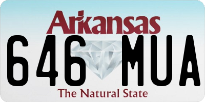 AR license plate 646MUA