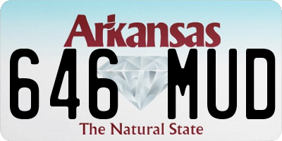 AR license plate 646MUD