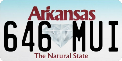 AR license plate 646MUI