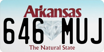 AR license plate 646MUJ