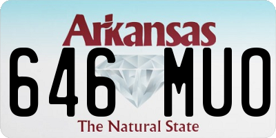 AR license plate 646MUO
