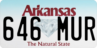 AR license plate 646MUR