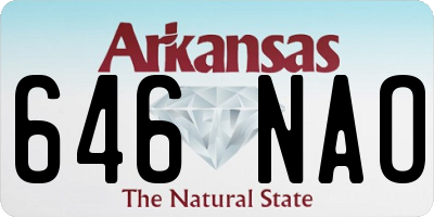 AR license plate 646NAO