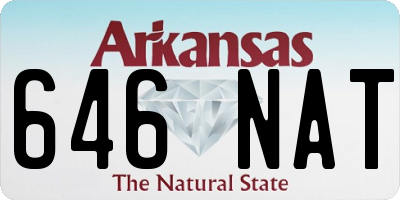 AR license plate 646NAT