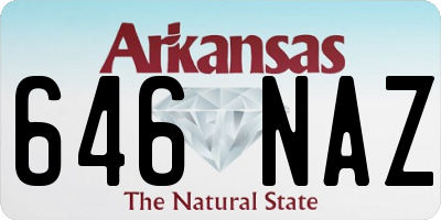 AR license plate 646NAZ