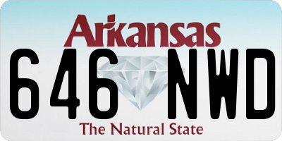 AR license plate 646NWD