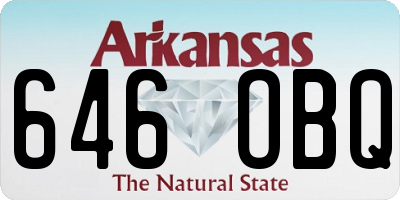 AR license plate 646OBQ