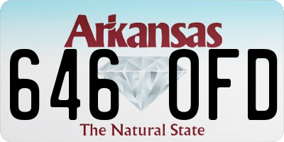 AR license plate 646OFD