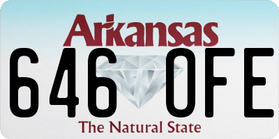 AR license plate 646OFE