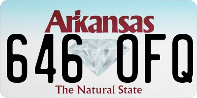 AR license plate 646OFQ