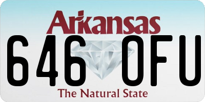 AR license plate 646OFU