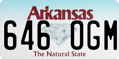 AR license plate 646OGM