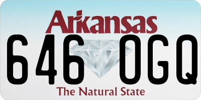 AR license plate 646OGQ