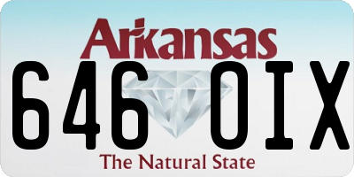 AR license plate 646OIX