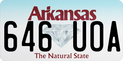 AR license plate 646UOA