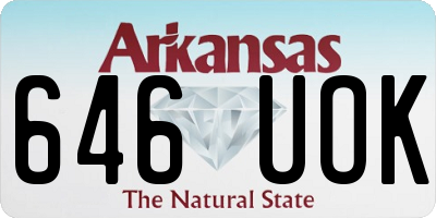 AR license plate 646UOK
