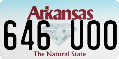 AR license plate 646UOO