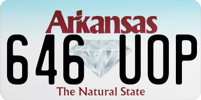 AR license plate 646UOP