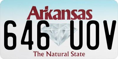 AR license plate 646UOV