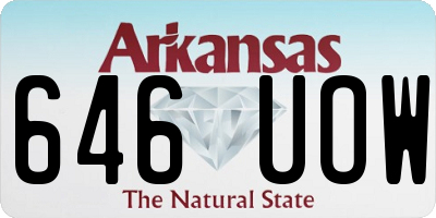 AR license plate 646UOW