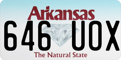 AR license plate 646UOX