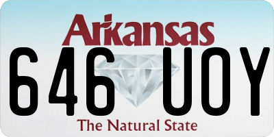 AR license plate 646UOY